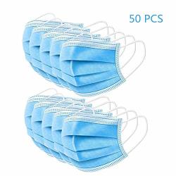 50PCS Medical Mask Disposable Surgical Face Masks Air Pollution Protection Thickened 3 Layers Dust Breathable Earloop Antiviral Face Mask