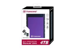 Transcend Storejet 2.5" 4TB 25H3 USB 3.1 Hdd - Purple - TS4TSJ25H3P