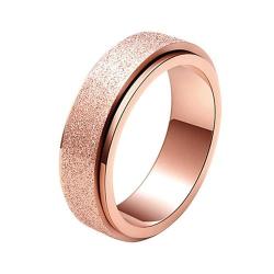 Rose Gold Glitter Spinner Ring - 8 Us