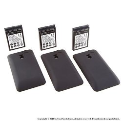 YN4L 3 X 3500MAH Extended Batteries For LG Esteem 4G Bryce MS910 With Black Extended Back Cover