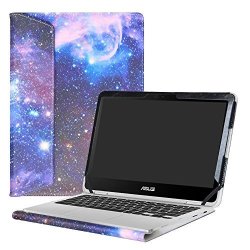 Alapmk Protective Case Cover For 12.5" Asus Chromebook Flip C302CA Laptop Not Fit Asus Chromebook Flip C213SA C100PA C101PA C300SA C202SA C201PA Galaxy