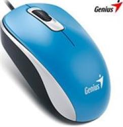 Genius DX-110 USB 3 Button Optical Mouse Plug & Play 1000dpi In Blue