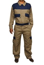 Men Kolossus Work Deluxe Long Sleeve Cotton Coverall KC02 XL Regular Khaki