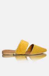 Ladies' Slip On Sandals - Mustard - Mustard UK 3
