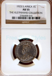 1923 1 Shilling Ngc Graded Au 55 - Catalogue Value R7 500.00