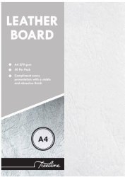 Leather Grain Board White A4 270GSM - Pack Of 50