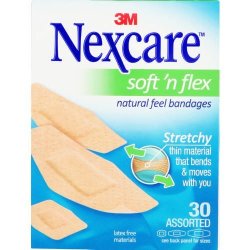 Nexcare 3M Ultra Strech Soft 'n Flex Natural Feel Bandages 30 Plasters