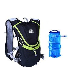 Lovtour Professional Outdoors Running Hydration Vest For Marathoner Running Race And Hiking Pack Backpack With 1.5L Water Bladder Free Black