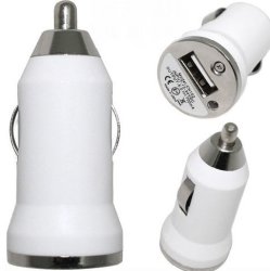Samsung Note 3 1.0 Amp USB Car Charger With LED Light Data Cable Not Included White