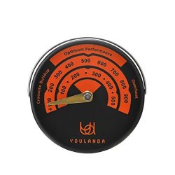 Wood Stove Thermometer Stove Meter Thermometer For Wood Burning Stoves Top Flues Stovepipe Thermometer Measures Temperatures On Stovetop Avoid Stove Fan Damaged By Overheat