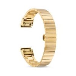 Replacement Butterfly Stainless Band For Garmin Fenix 5 5 Plus 22MM Gold