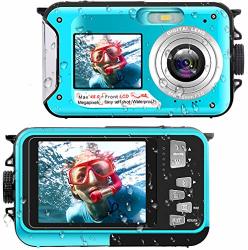 Waterproof Digital Camera Underwater Camera Full HD 2.7K 48 Mp Video Recorder Selfie Dual Screens 16X Digital Zoom Flashlight Waterproof Camera For Snorkeling DV806