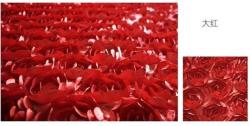 1PCS=100CM 130CM Dimensional Roses For Wedding Carpet Cloth - Red