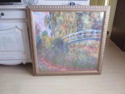 Framed Claude Monet Print: Garden At Giverny