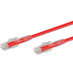 LinkQnet 2M RJ45 CAT6 Anti-snag Moulded Pvc Network Flylead Red