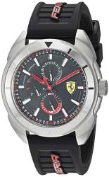 Ferrari Men's Forza Quartz Stainless Steel And Silicone Strap Casual Watch Color: Black Model: 830546