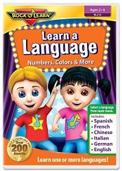 Learn A Language: Numbers Colors & More DVD By Rock 'n Learn - Spanish French Chinese Italian German & English 6 Languages On One DVD