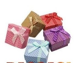 Ring Boxes With Dotted Bow