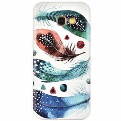 Trendrange Compatible With Samsung Galaxy A5 2017 Case Transparent Flexibility Tpu Case Drop Resistance Striking Back Case Unique Print Feather Pattern For Galaxy A5 2017 STYLE-04