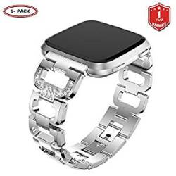 Versa Funbfitbit Strap Bands Women Stainless Steel Bling Replacement Baccessories Br