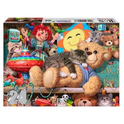 Kitten In Toy Cupboard 24 Piece Jigsaw Puzzle