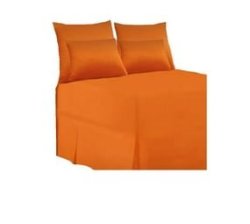 5 Piece Orange Bed Sheet Set - Double