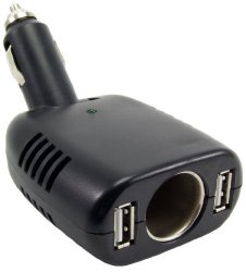 Arkon Power Inverter Charge Adapter 12V 24V Accessory Outlet With Dc Socket And 2 USB Ports