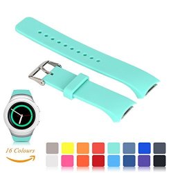 For Samsung Gear S2 SM-R720 R730 Watch Replacement Band - Feskio Accessory Small large Size Soft Silicone Wristband Strap Smartwatch Sport Band Fit For Samsung Galaxy