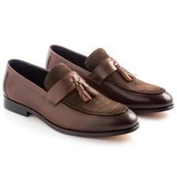 Fabiani Leather And Suede Tassel Loafer 