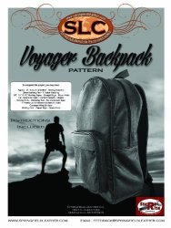 Springfield Leather Company's Voyager Backpack Pattern