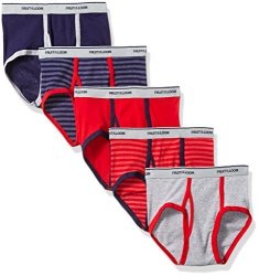Fruit Of The Loom Big Boys' Assorted Fashion Brief 5 Pack Multi L 14-16