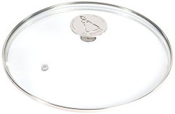 De Buyer Professional 24 Cm Glass Lid For Milady Cookware With Stainless Steel Rim And Handle 3429.24