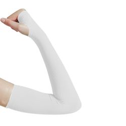 Let's Slim Arm Sleeves Uv Sun Protection Arm Cover Sleeves - White
