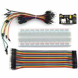 Dzs Elec Breadboard Starter Learning Kit Diy Electronic Components 830 Tie-point Breadboard Power Module Jumper Wire Male To Female Line For Arduino Raspberry Pi