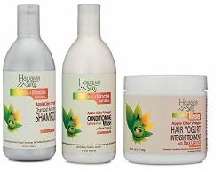 Hawaiian Silky 14-IN-1 Miracles Apple Cider Vinegar Hair Set Shampoo+conditioning-wash+treatment