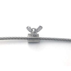 Wire Rope Cable Thimble 2PCS 304 Stainless Steel Handscrew Clamp Wire Rope Fasteners Butterfly Buckle For 2-8MM Steel Wire Size : For 5MM Wire