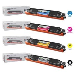 Ld Remanufactured Replacements For Hp 126A Set Of 4 Toner Cartridges: CE310A Black CE311A Cyan CE313A Magenta & CE312A Yellow For Color Laserjet 100