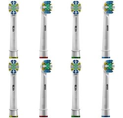 Ihealthia Generic Oral B Floss Action Replacement Brush Heads 8-PACK For Oral B Electric Toothbrush Vitality Precision Clean Dual Clean Deep Sweep Pro Health Sensitive