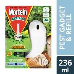 Mortein Naturgard Dispenser & Insecticide Spray Complete Outdoor 236ML