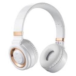 Volkano Bluetooth Headphones in White & Rose Gold