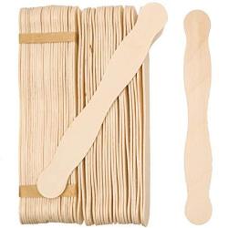 300 Sticks, Jumbo Wood Craft Popsicle Sticks 6 Inch (Red)