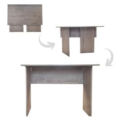 Flip N Flat Folding Portable Desk 100X60CM - Rustic Wood