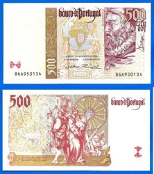 Portugal 500 Escudos 2000 Unc De Barros Europe Banknote