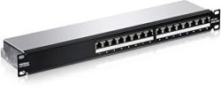 Trendnet 24-PORT CAT6A Shielded Half-u Patch Panel 1000BASE-T 10GBASE-T Support Compatible With CAT5E CAT6 CAT6A 110 Or Krone Type TC-P24C6AHS