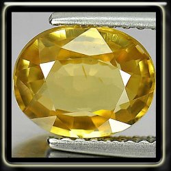 2.49CT Delightful Natural Yellow Cambonian Zircon Pristine Finished Oval