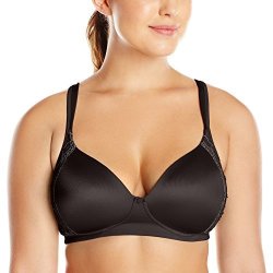 Bali Designs Women's One Smooth U Lace Wire Free Black private Jet Combo 34B