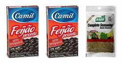 Camil Black Beans 490G Pack Of 02 + Complete Seasoning 49.6G