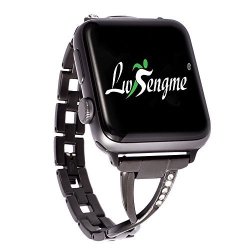 Lwsengme Stainless Steel Bracelet For Apple Iwatch apple Watch Series 3 APPLE Watch Series 2 Apple Watch Series 1 APPLE Watch Nike+ Apple Watch Herm S Edition 38MM-STAINLESS STEEL-BLACK-05
