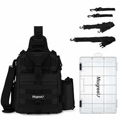 Magreel Fishing Tackle Bag Waterproof Shoulder Backpack Cross