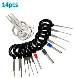Adduswin 14PCS T0025D Auto Terminals Removal Key Tool Set Car Electrical Wiring Crimp Connector Extractor Puller Release Pin Kit